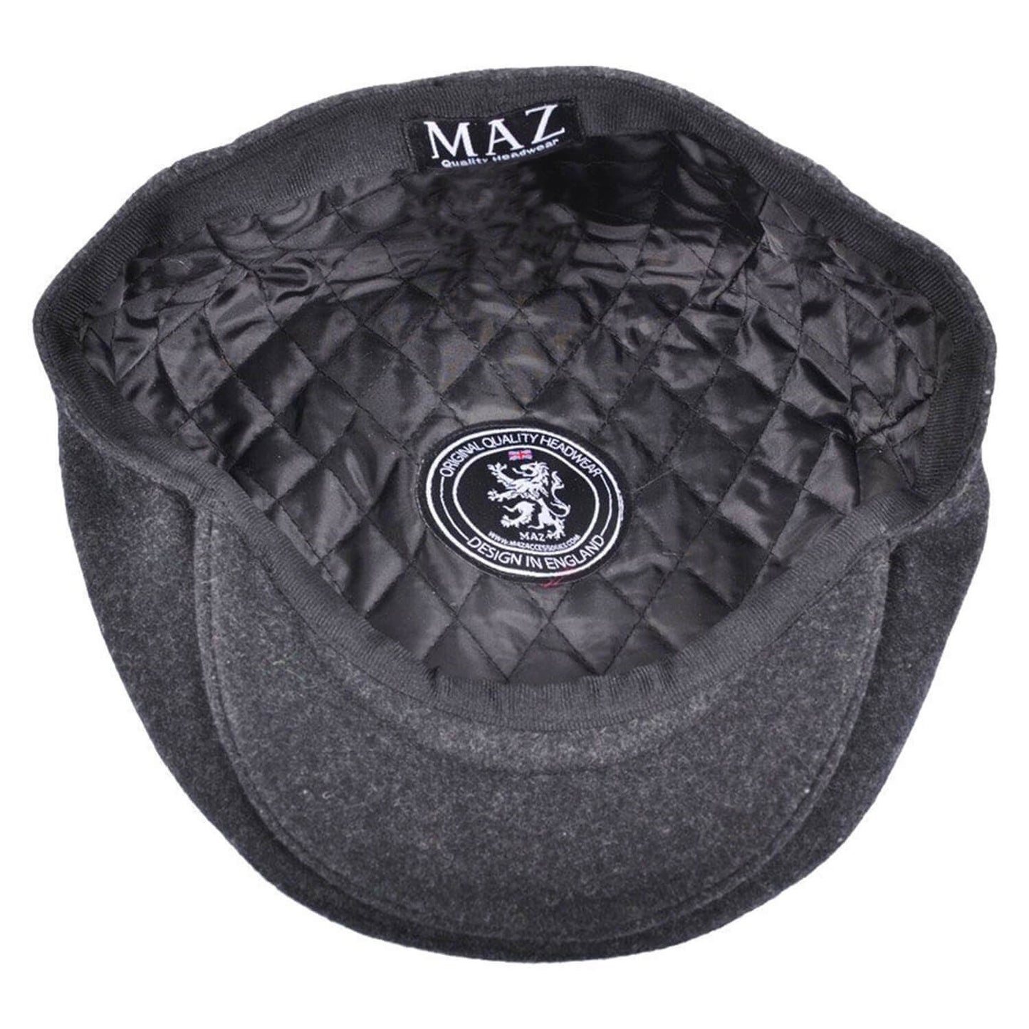 Flat Cap, Grey, Wool, Hat, Lining