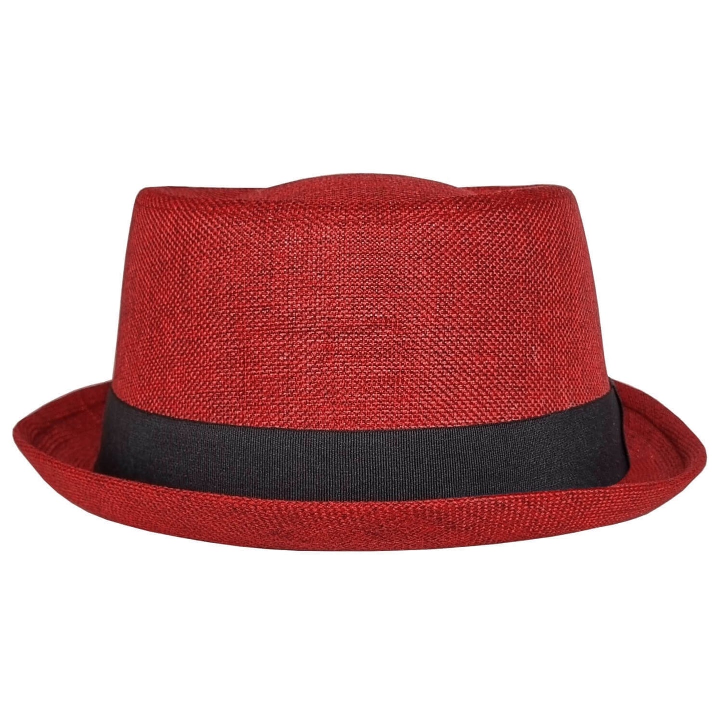 Pork Pie Hat, Red, Front View