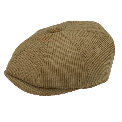 Newsboy, Tan, Corduroy, Side View