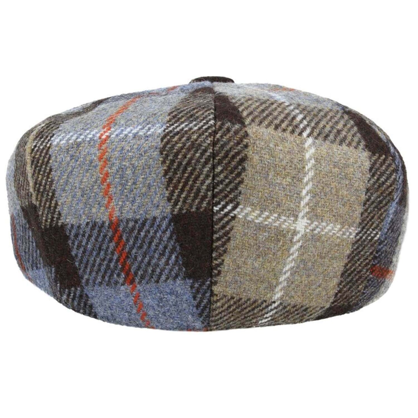 Plaid patterned Newsboy Hat on a white background