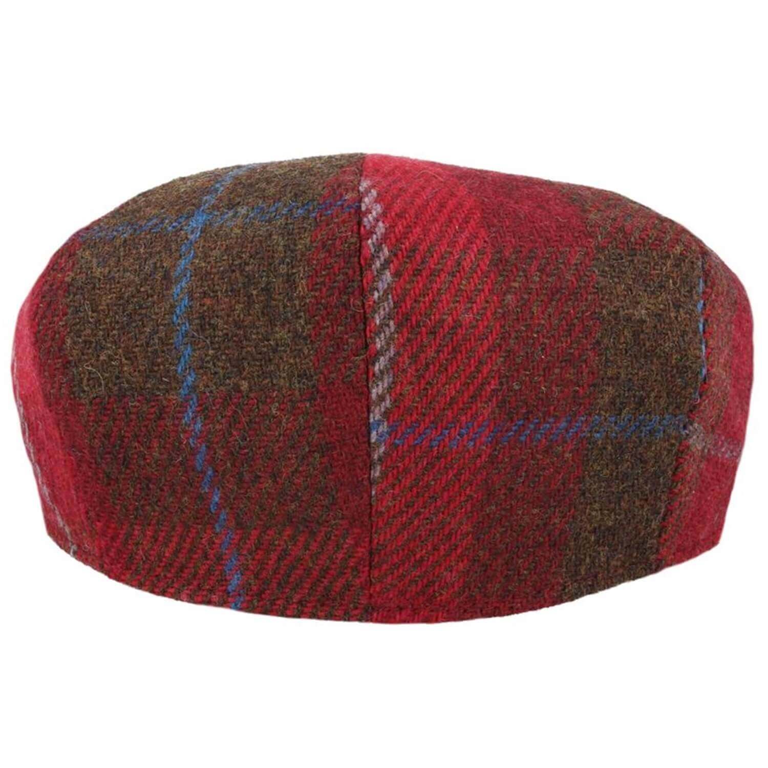 Plaid patterned cap on a white background