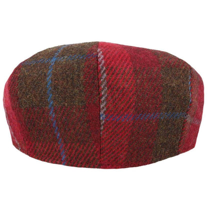 Plaid patterned cap on a white background