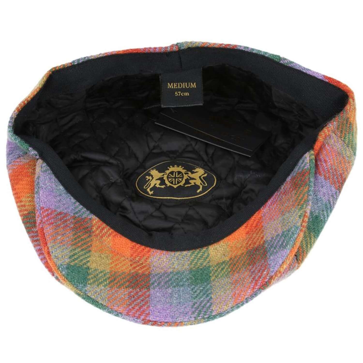 Multicolour Baker Boy Cap, lining view