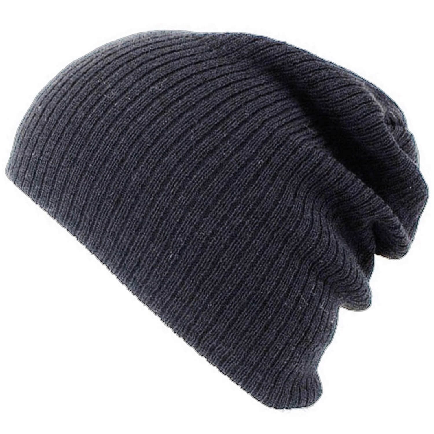 Slouch Beanie Hat In Plain Rib Knit Unbranded – Gr8 Hats
