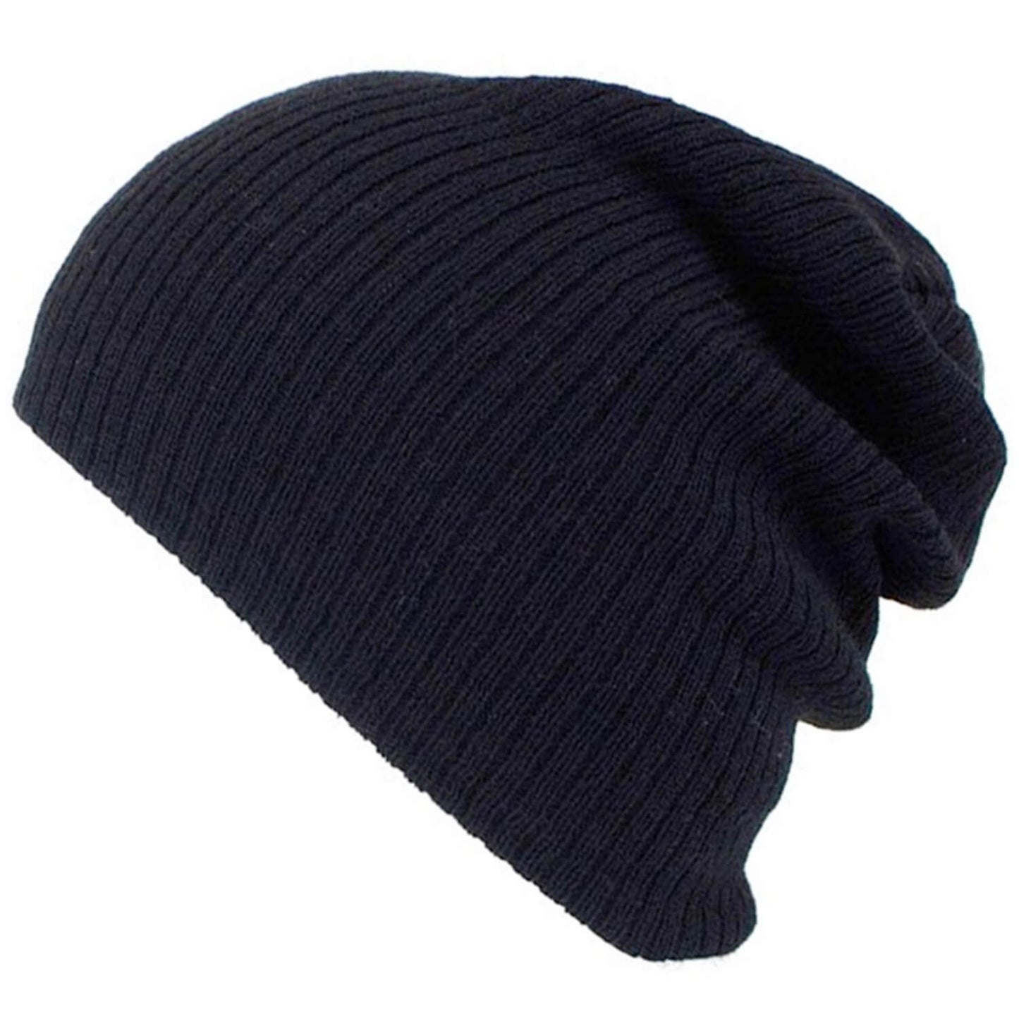 Slouch Beanie Hat, Black, Oversize Beanie