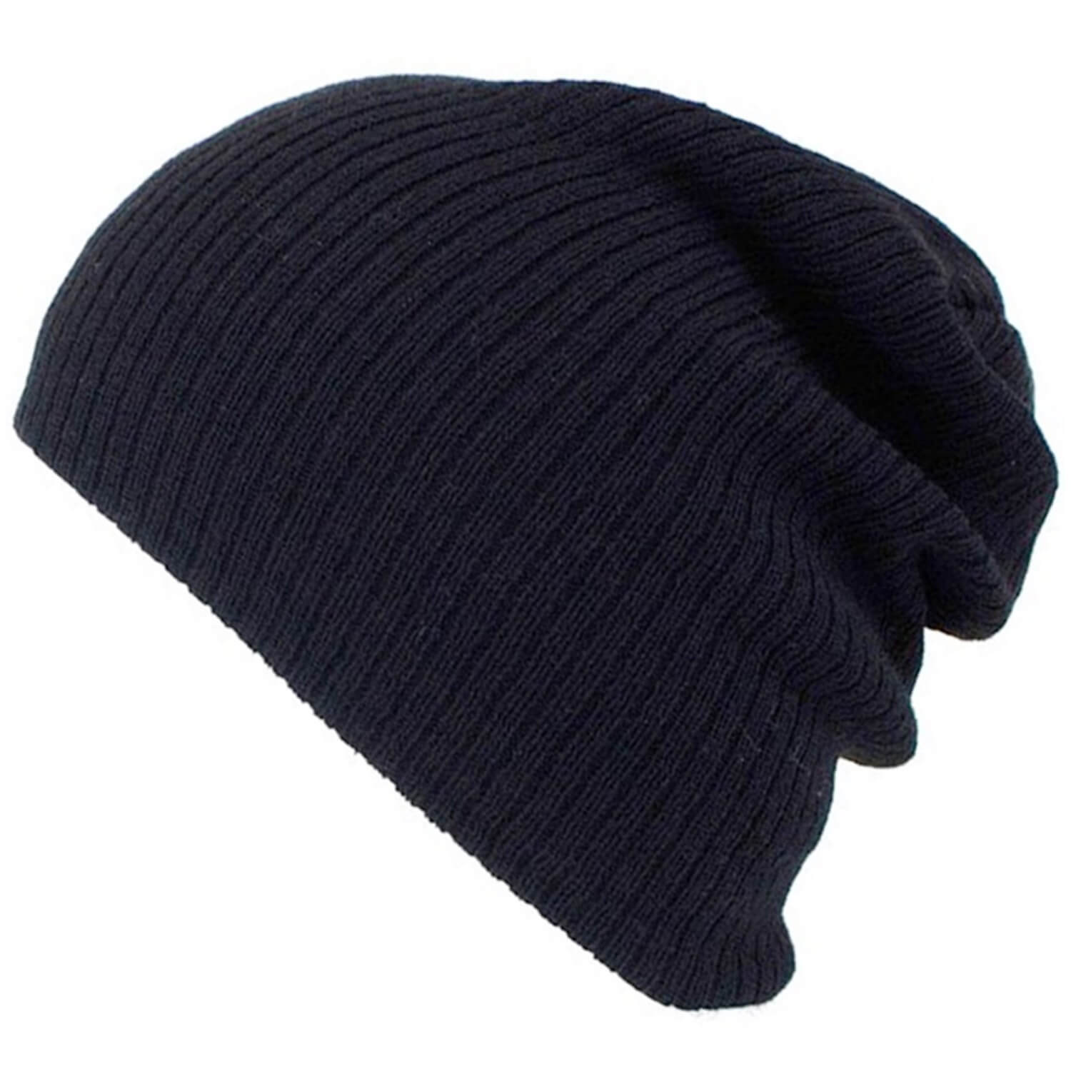 Slouch Beanie Hat, Black, Oversize Beanie