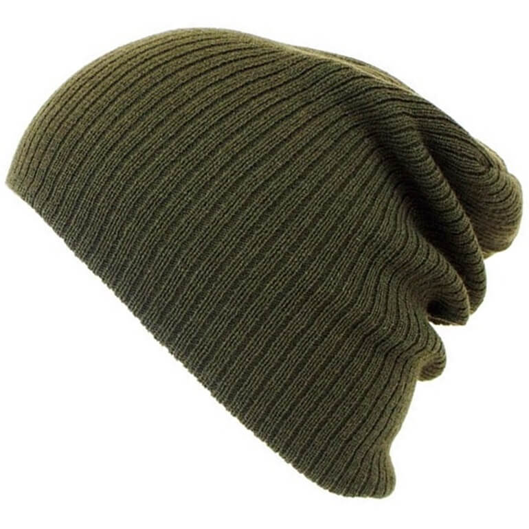 Slouch Beanie Hat, Green, Oversize Beanie