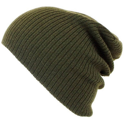 Slouch Beanie Hat, Green, Oversize Beanie